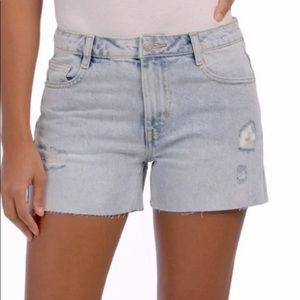Avec Les Filles distressed cut off shorts